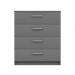 Arden Dust Grey  Gloss 4 Drawer Chest