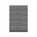 Arden Dust Grey Gloss 5 Drawer Chest