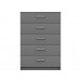 Arden Dust Grey Gloss 5 Drawer Chest