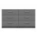 Arden Dust Gloss 3 Drawer Double Chest