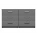 Arden Dust Gloss 3 Drawer Double Chest