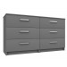 Arden Dust Gloss 3 Drawer Double Chest