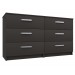 Arden Graphite Gloss 3 Drawer Double Chest