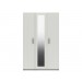 Arden White Gloss 3 Door Robe With Mirror