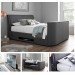 Arrow Hopsack Grey TV Bed Frame 