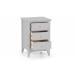 Cambell Grey 3 Drawer Bedside