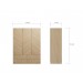 Catalan Oak 3 Door Wardrobe