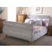 Chicago Silver Sleigh Bed Frame