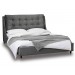 Cushion Back Grey Bed Frame