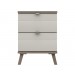 Derby 2 Drawer Bedside Grey White Grey Oak