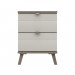 Derby 2 Drawer Bedside Grey White Grey Oak