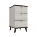 Derby 3 Drawer Bedside Grey White Truffle Oak