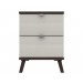 Derby 2 Drawer Bedside Grey White Truffle Oak