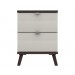 Derby 2 Drawer Bedside Grey White Truffle Oak