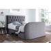 Lapwing Plush Velvet Grey TV Bed Frame 