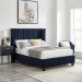 Poland Navy Blue Bed Frame