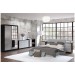 Links Black/ High Gloss Grey Bedroom Set