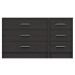 Marston Anthracite Oak 3 Drawer Double Chest