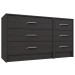 Marston Anthracite Oak 3 Drawer Double Chest
