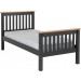 Monty Dark Grey And Oak Single Bed Frame