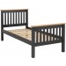 Monty Dark Grey And Oak Single Bed Frame