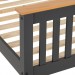 Monty Dark Grey And Oak Single Bed Frame