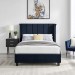 Poland Navy Blue Bed Frame