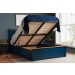 Flame Blue Ottoman Bed Frame