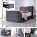 Piper Plush Velvet Grey TV Bed Frame 