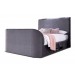 Piper Plush Velvet Grey TV Bed Frame 