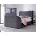 Piper Plush Velvet Grey TV Bed Frame 