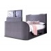 Piper Plush Velvet Grey TV Bed Frame 