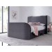 Piper Plush Velvet Grey TV Bed Frame 