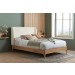 Halfren Boucle Winged Bed Frame