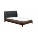 Halfren Grey Boucle Winged Bed Frame