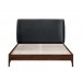 Halfren Grey Boucle Winged Bed Frame