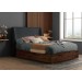 Halfren Grey Ottoman Storage Bed Frame