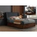 Halfren Grey Ottoman Storage Bed Frame