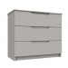 Cashmere Grey High Gloss 3 Drawer Chest