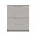 Cashmere Grey High Gloss 4 Drawer Chest