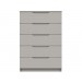 Cashmere Grey High Gloss 5 Drawer Chest