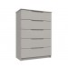 Cashmere Grey High Gloss 5 Drawer Chest