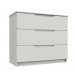 Alpine White Gloss 3 Drawer Chest