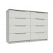 Alpine White Gloss 4 Drawer Double Chest