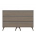Thames 3 Drawer Double Chest Grey Oak