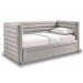 Grey Upholstered Day Bed With Drawers