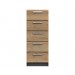 Waterford Graphite And Oak 5 Drawer Tallboy