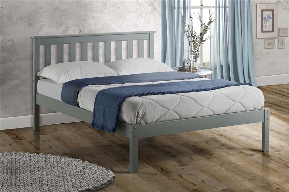 Derby Grey Wooden Three Quarter Bed Frame Three Quarter Bed Frames
