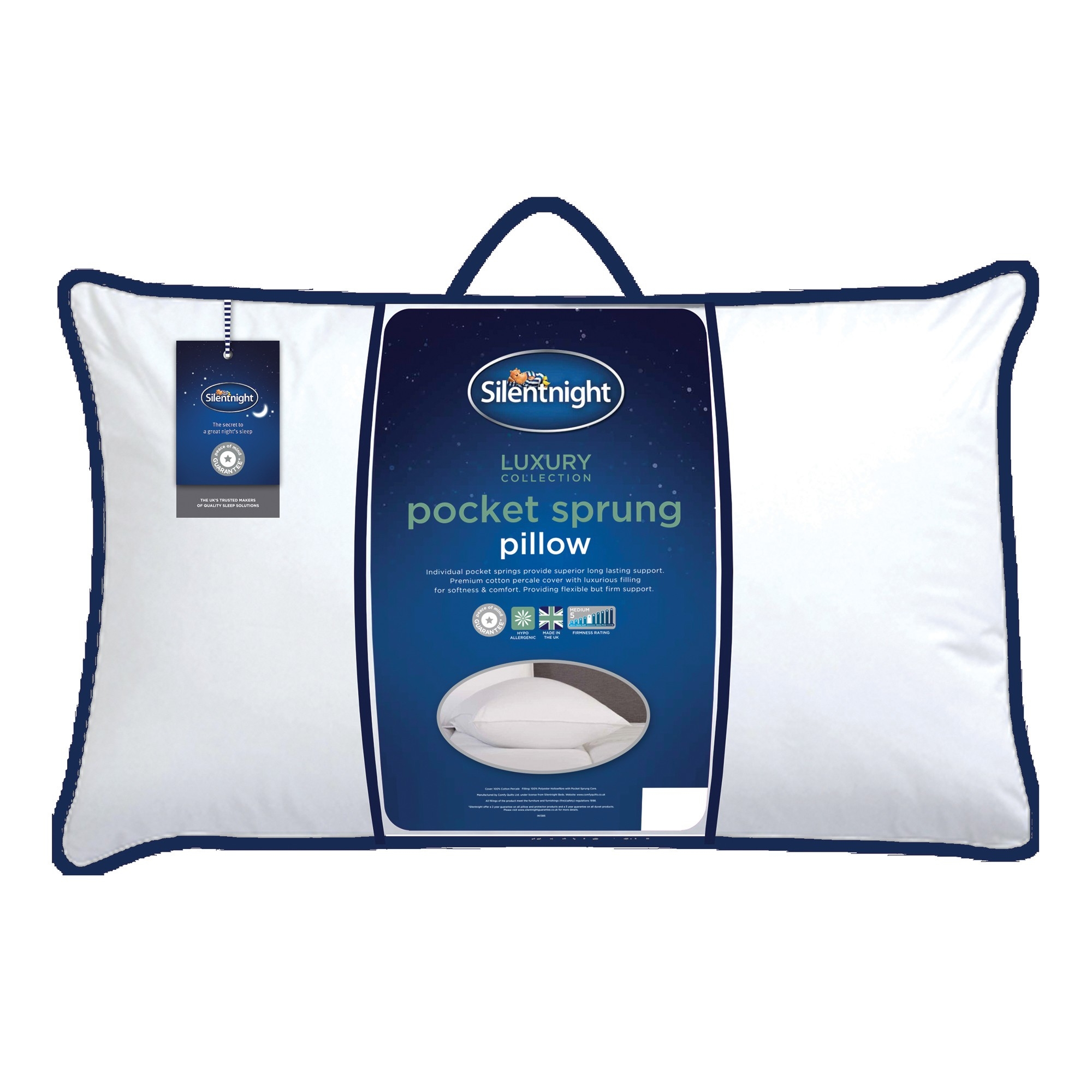 Side Sleepers Pocket Sprung Pillows IGel Side Sleeper Deep Pillow