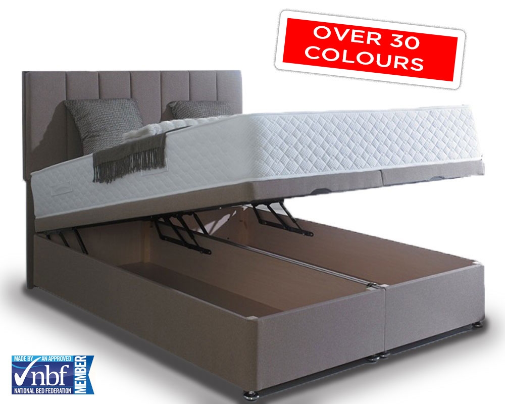 Superior Double Ottoman End Lift Storage Divan Base Double Ottoman